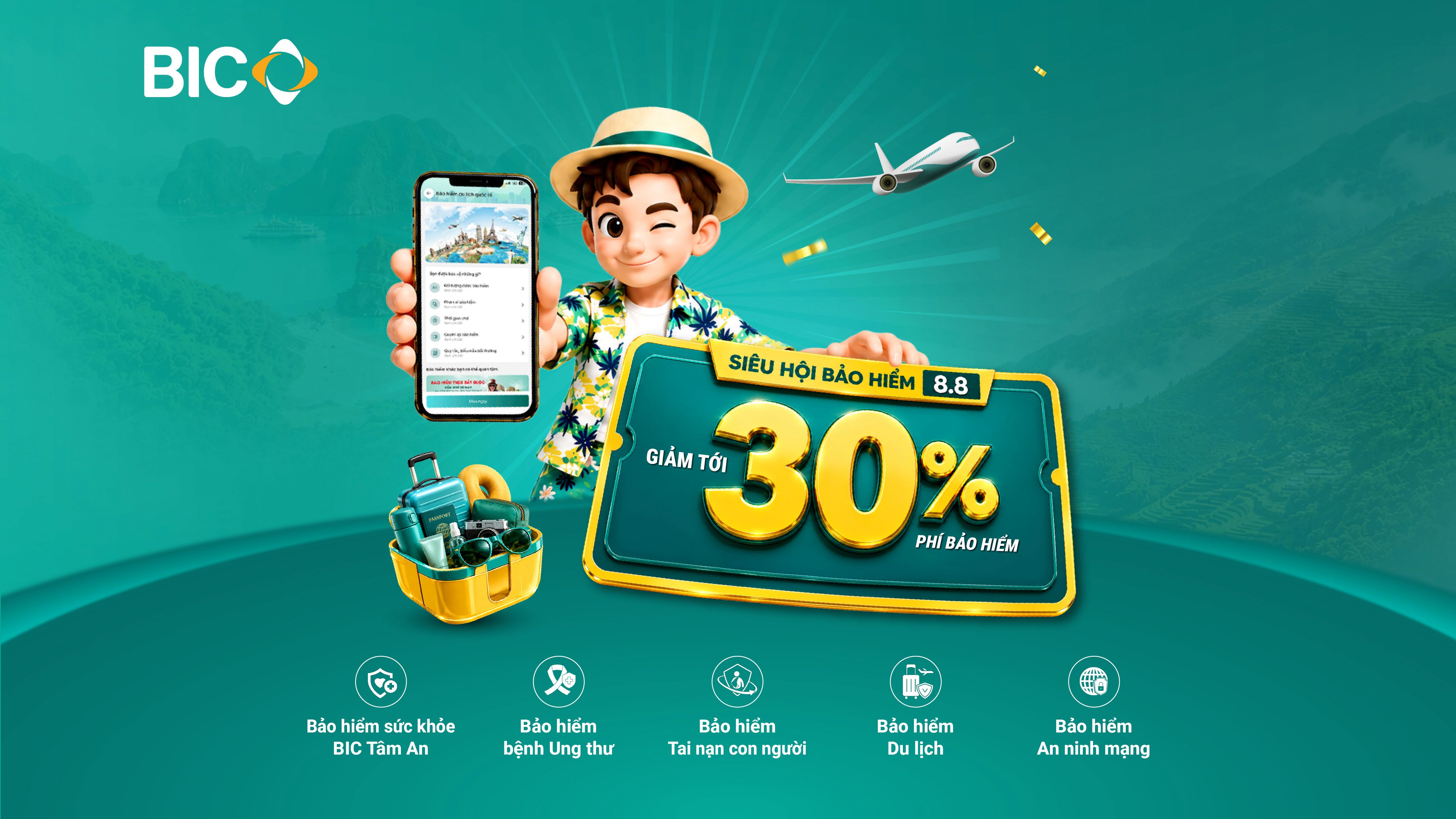 8.8: BIC tặng khách hàng ưu đãi tới 30% phí bảo hiểm
